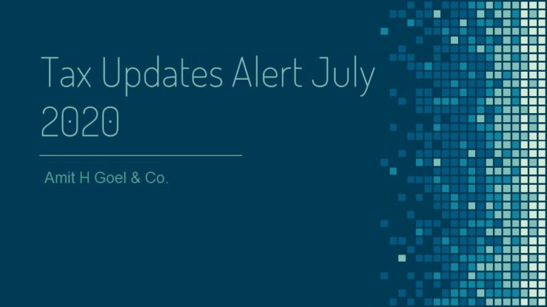Tax Updates July 2020