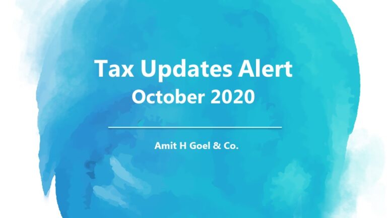 Oct 2020 Tax Update