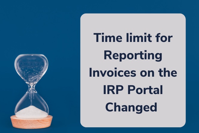 Time limit imposed to report invoices on IRP portal